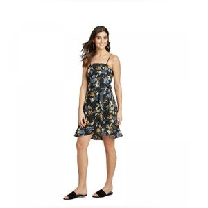 Xhilaration Black Floral Mini Summer  Dress size Large NWOT